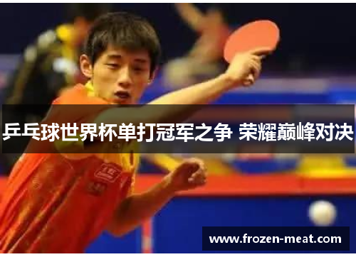乒乓球世界杯单打冠军之争 荣耀巅峰对决